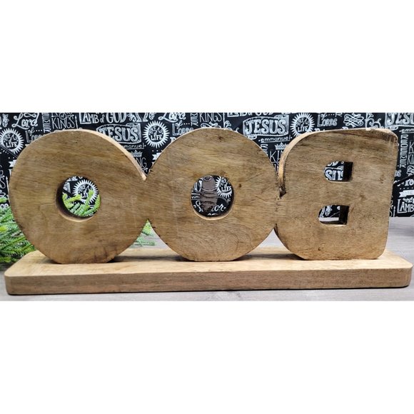 Halloween Wood Boo Tabletop Sign Decor With Metal Spider Web Farmhouse - Picture 4 of 12